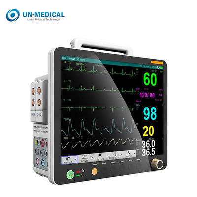 جهاز مراقبة المريض المعياري مقاس 15 بوصة مزود ب 17 لغة ETCO2